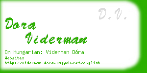 dora viderman business card